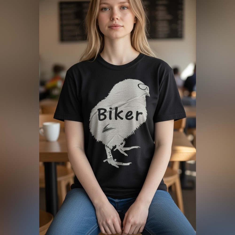 Port and Company Black Biker Chic 🐥Tee NWOT - Picture 6 of 7